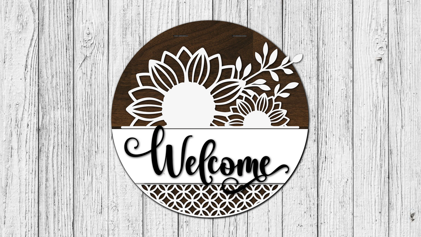 Interchangeable Welcome Door Hanger Sign