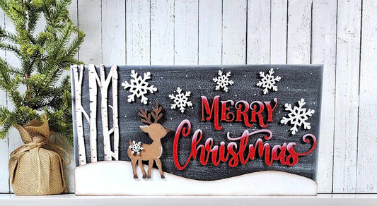 Oh Deer Merry Christmas Shelf or Mantel Sitter Kit