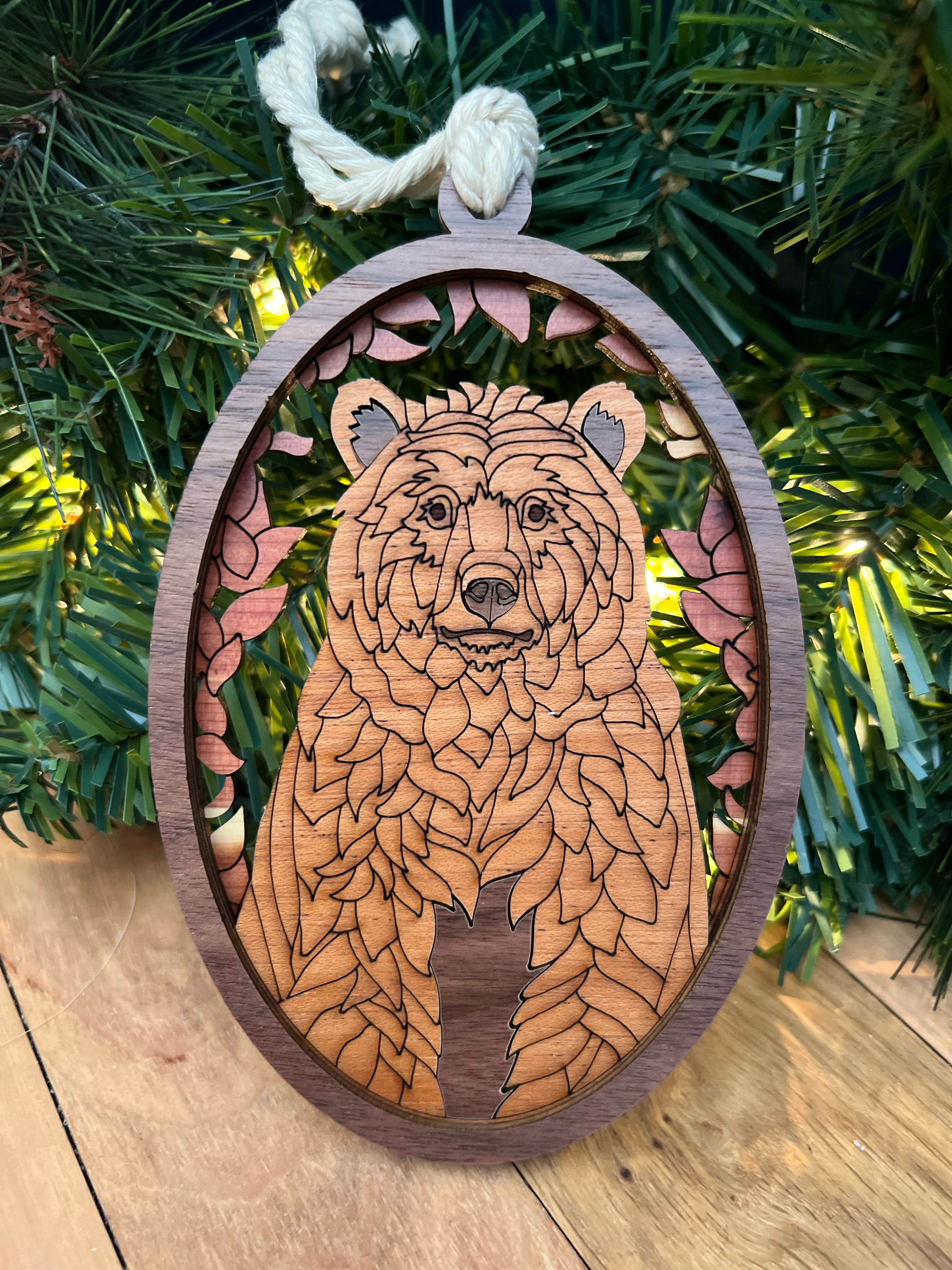 Handcrafted Bear Ornament – A Cozy Addition to Your Home