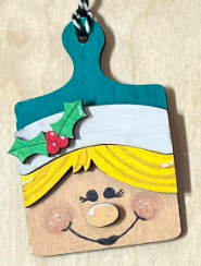 Elf Girl Breadboard Ornaments