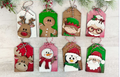 Christmas Themed Gift Tags Set of 8- Wood Only Unfinished (Copy)