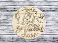 DIY Eat Drink Be Thankful Door Hanger- Unfinished