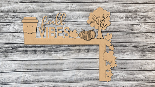 DIY Fall Vibes Door Corner Hanger - Unfinished
