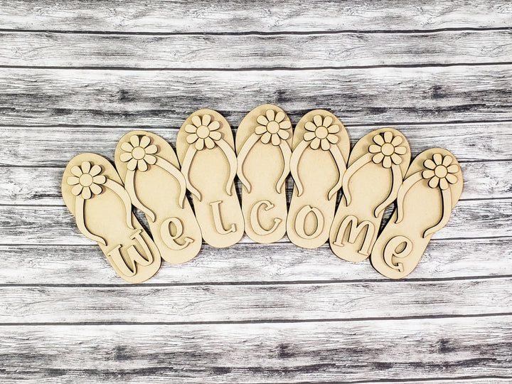 DIY Flip Flop Arch Door Hanger - Unfinished