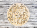 DIY Happy St Patricks Day Clover and Hat Door Hanger - Unfinished