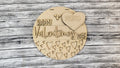 DIY Happy Valentines Day Candy Heart Door Hanger - Unfinished