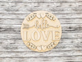 DIY Hello Love Hearts and Twigs Door Hanger - Unfinished