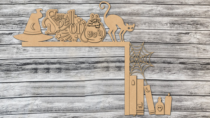 DIY I Put a Spell On You Door Corner Hanger - Unfinished