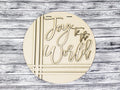 DIY Joy to the World Stripes Door Hanger - Unfinished