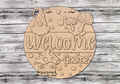 DIY Welcome Gnome Mushroom Door Hanger - Unfinished