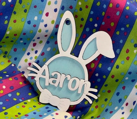 Easter Bunny Basket Name Tag
