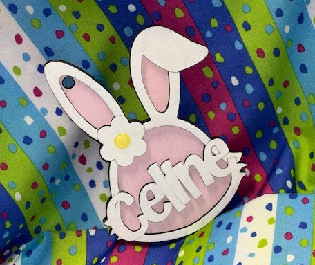 Easter Bunny Basket Name Tag