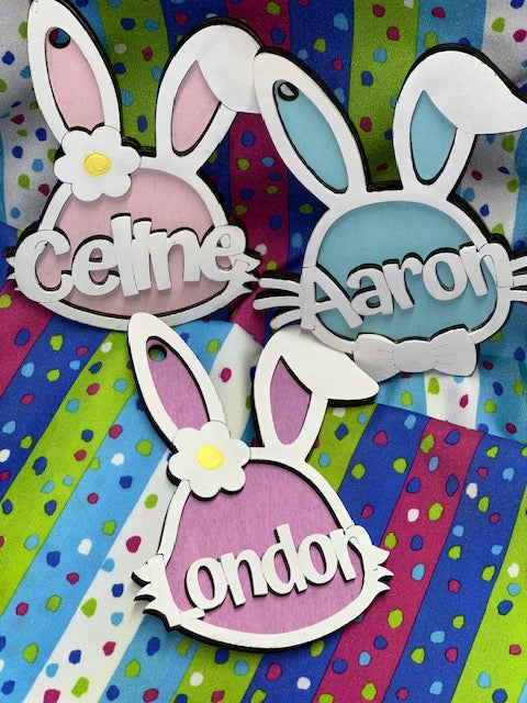 Easter Bunny Basket Name Tag
