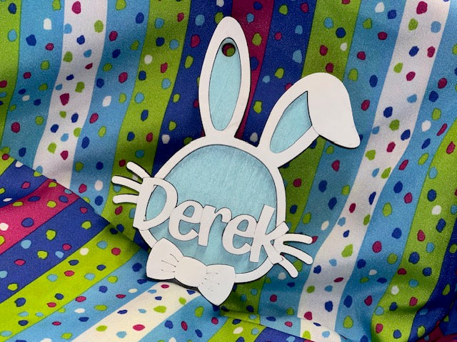 Easter Bunny Basket Name Tag