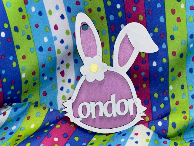 Easter Bunny Basket Name Tag