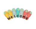 Flip Flop Arch Door Hanger - Finished