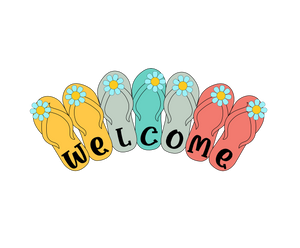 Flip Flop Arch Door Hanger - Finished