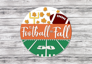 Football and Fall Door Hanger - Finished