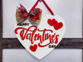 Happy Valentines Day 3 Hearts Door Hanger - Finished