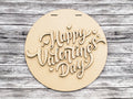 DIY Happy Valentines Day Big Words Door Hanger - Unfinished