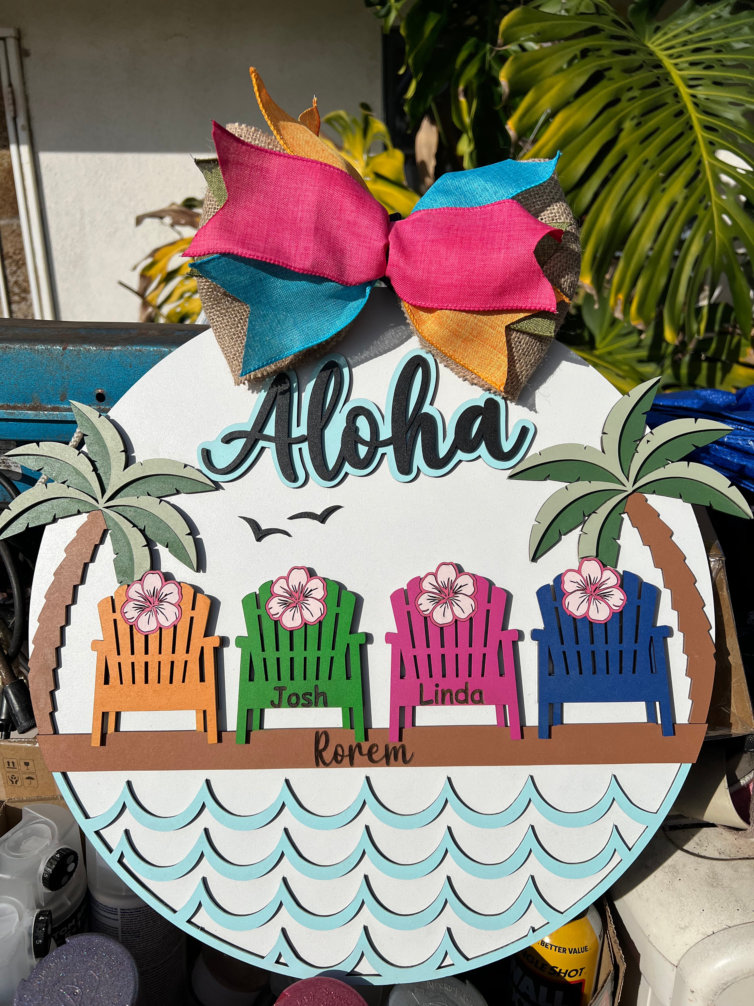 Beach Please - Customized Door Hanger Sign