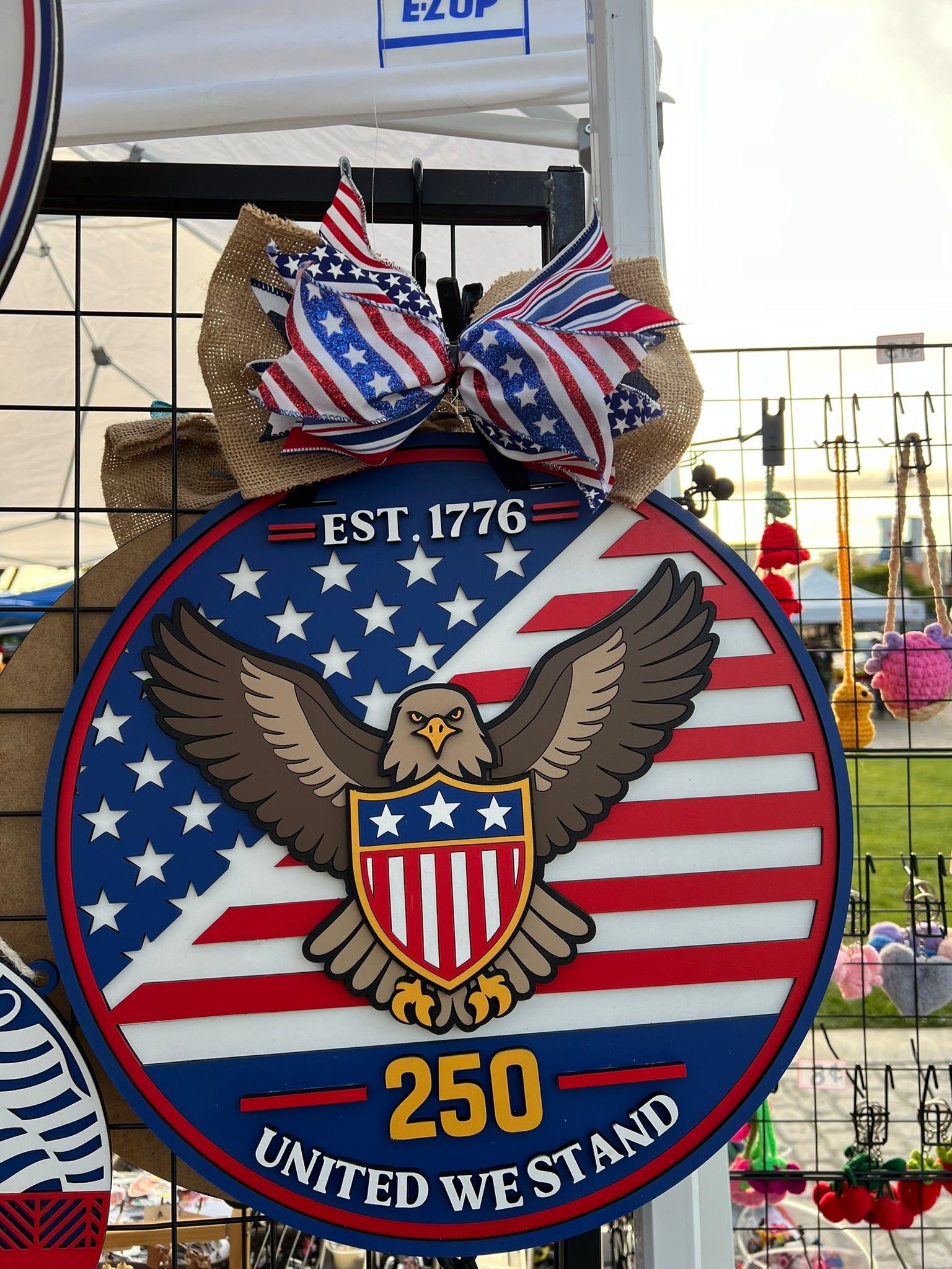 250th Eagle 16" Door Sign