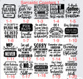 Engraved 4" Slate Coasters Square - Snarky Sayings (sarcastic)