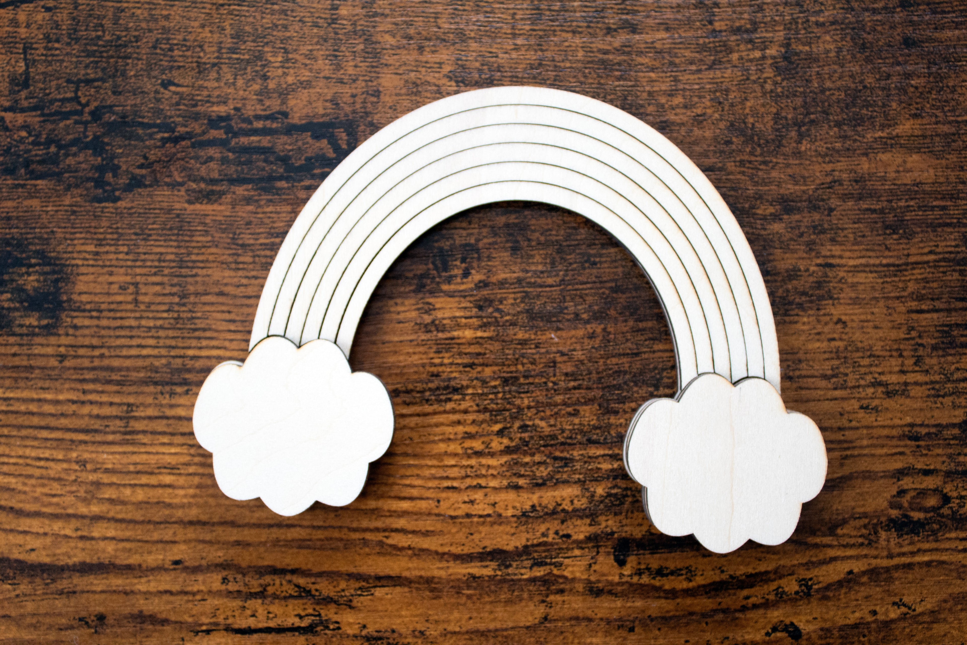 Rainbow Wood Shape - Unfinished