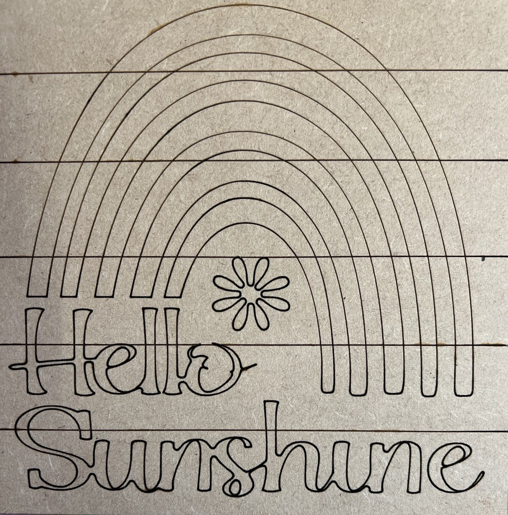 DIY 6"X6" Hello Sunshine Sign