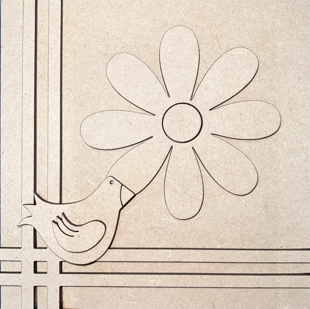 DIY 6"X6" Blue Bird Daisy Sign