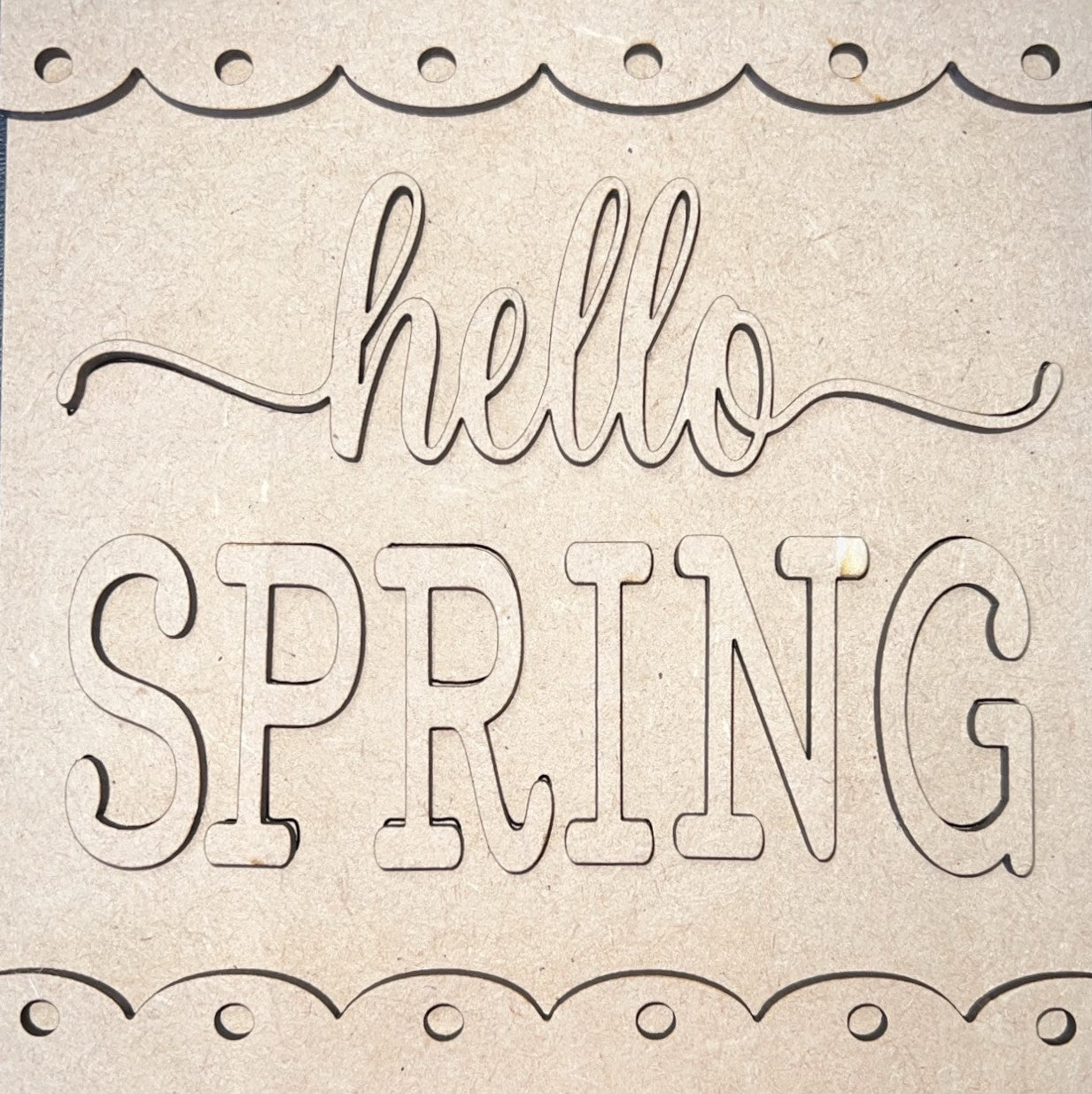 DIY 6"X6" Hello Spring Sign