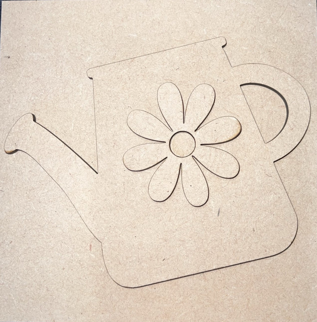 DIY 6"X6" Daisy Watering Can Sign