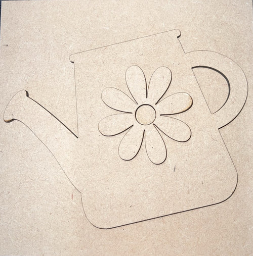 DIY 6"X6" Daisy Watering Can Sign