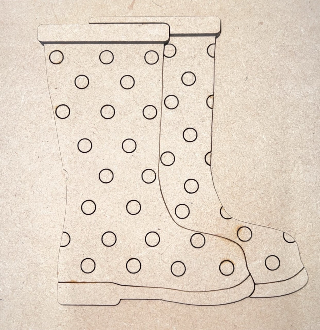 DIY 6"X6" Garden Boots Sign