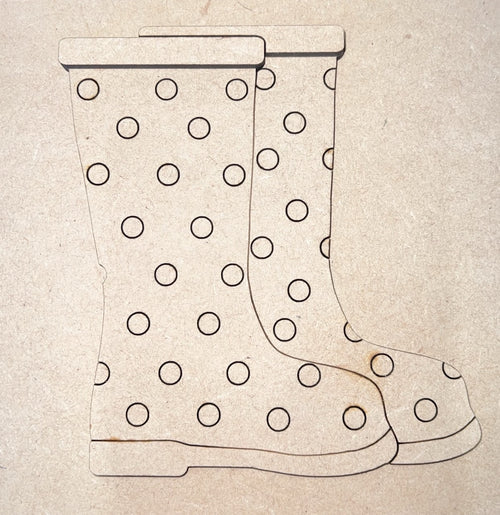 DIY 6"X6" Garden Boots Sign