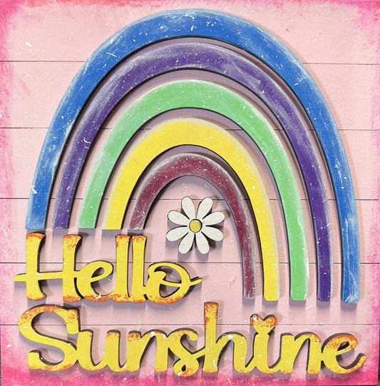 DIY 6"X6" Hello Sunshine Sign