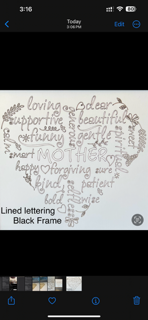 Mother's Day Word Heart - Finished