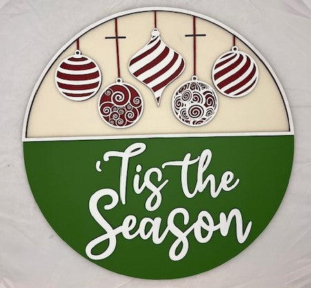 'Tis the Season Door Hanger - Finished
