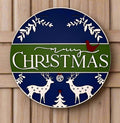 Merry Christmas with Deer Door Hanger - Finished