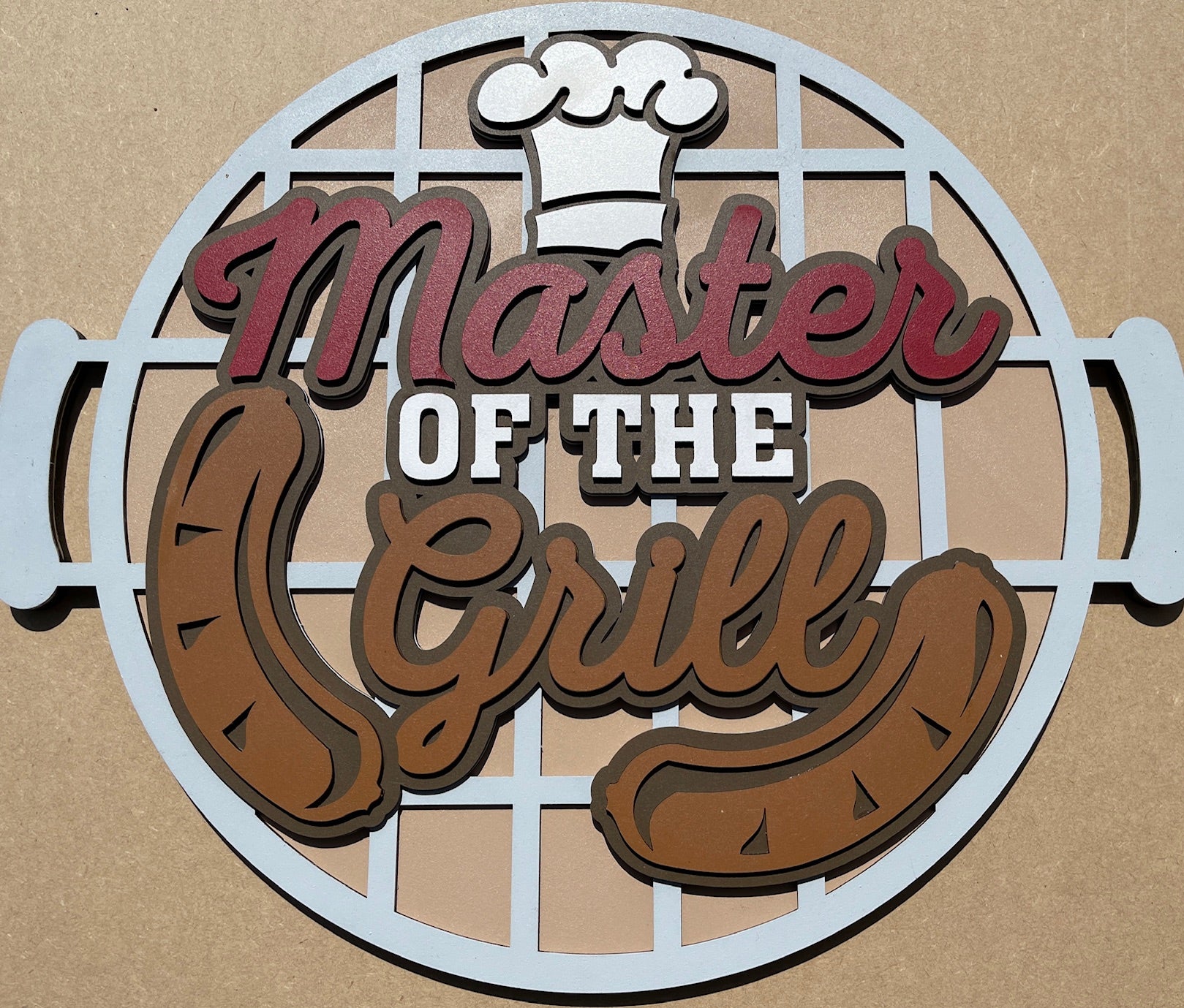Master of the Grill Door Hanger Sign - Finished