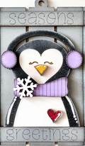 Penguin Seasons Greetings Pallet Ornament