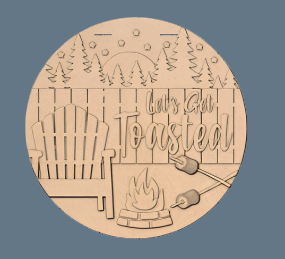 DIY Let's Get Toasted Door Hanger - Unfinished