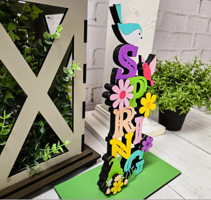 DIY Spring Stander: Colorful Addition to Your Spring Decor