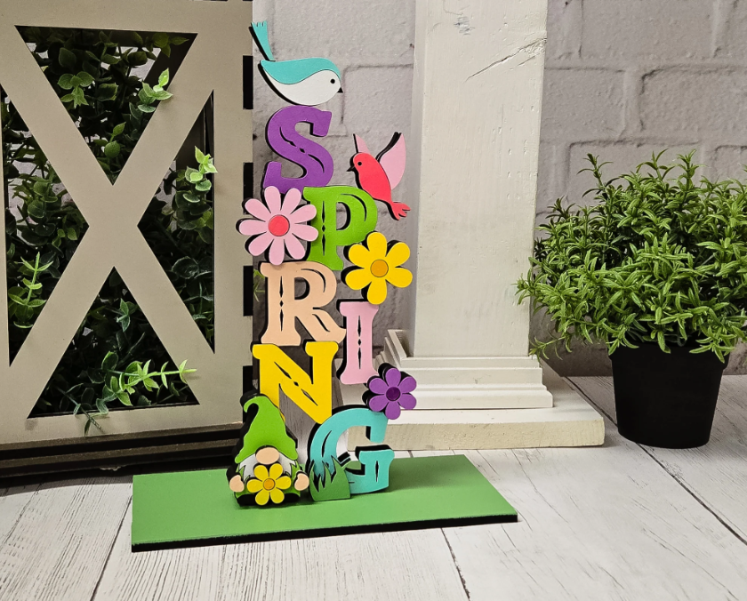 DIY Spring Stander: Colorful Addition to Your Spring Decor