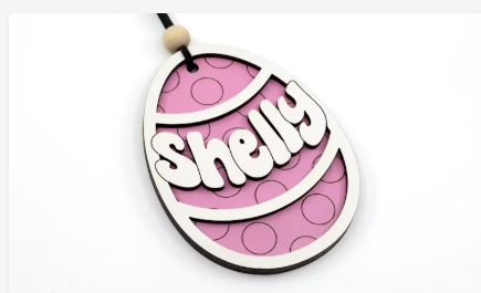 Easter Egg Basket Name Tag