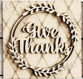Give Thanks Wreath 6x6 sq Unfinished