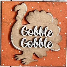 Gobble Gobble Turkey 6x6 sq