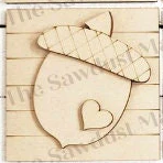Acorn with Heart 6x6 sq