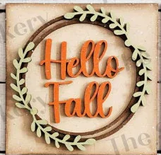 Hello Fall Wreath 6x6 sq