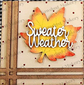 Sweater Weather Maple Leaf  6x6 sq